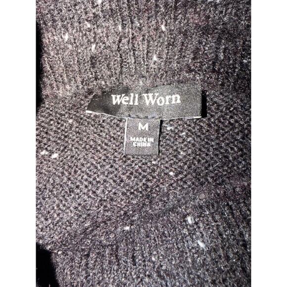 Well Worn Speckled Black Knit Sweater – Size M - Picture 5 of 7